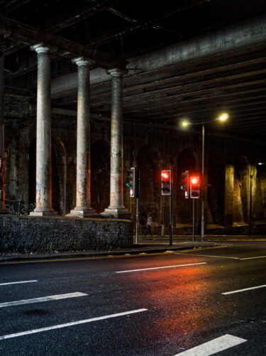 Photographie intitulée "Fire Street" par Hervé Gergaud, Œuvre d'art originale, Photographie numérique