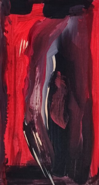 绘画 标题为“Moody Miniature Abs…” 由Milto Sideris, 原创艺术品, 丙烯