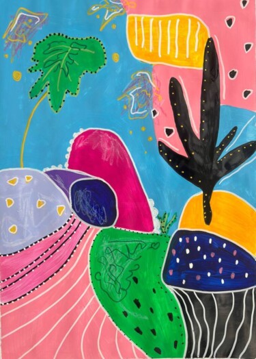 Fruit Terrain Disegno intitolato "Fruit Terrain" da Karolina Yam, Opera d'arte originale, Acrilico