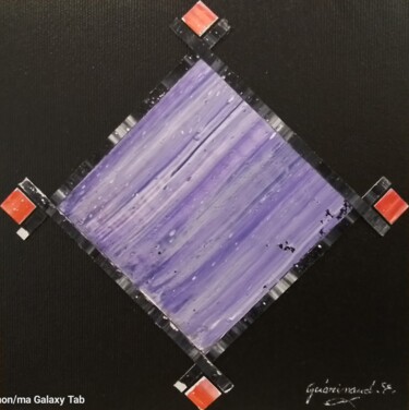 Collages getiteld "Abstraite 61" door Etienne Guérinaud, Origineel Kunstwerk, Collages Gemonteerd op Andere stijve panelen