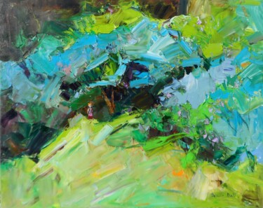 Schilderij getiteld "Olive Grove" door Yehor Dulin, Origineel Kunstwerk, Olie