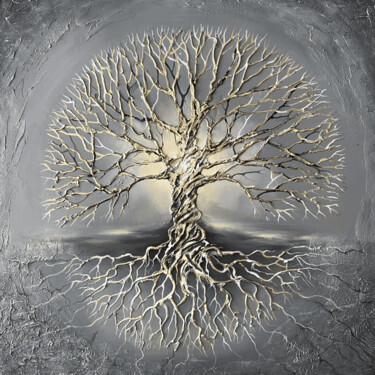 Family Tree Peinture intitulée "Family Tree" par Roza Faiz, Œuvre d'art originale, Acrylique Monté sur Châssis en bois