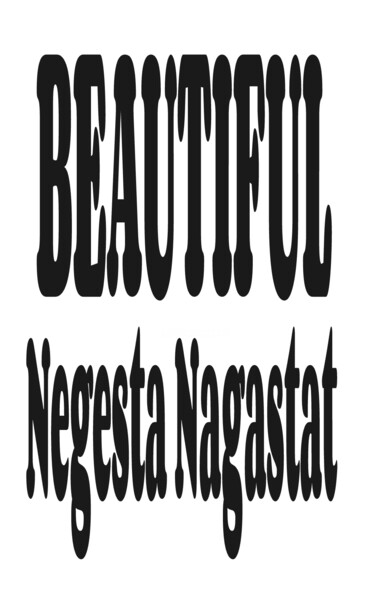 DAJA BLAQQ: CALLIGRAPHY SERIES COLLECTION (QUEEN/ETHIOPIAN) Artes digitais intitulada "DAJA BLAQQ: CALLIGR…" por Daja, Obras de arte originais, Pintura digital