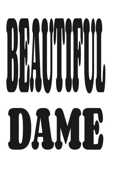 DAJA BLAQQ: CALLIGRAPHY SERIES COLLECTION (DAME) Arte digitale intitolato "DAJA BLAQQ: CALLIGR…" da Daja, Opera d'arte originale, Pittura digitale