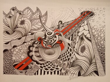 Drawing titled "Realidades paralela…" by Miguel Marques, Original Artwork, Ink
