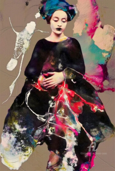 数字艺术 标题为“02- Lita Cabellut I…” 由Teresa Casas, 原创艺术品, AI生成的图像