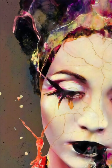 数字艺术 标题为“06- Lita Cabellut I…” 由Teresa Casas, 原创艺术品, AI生成的图像