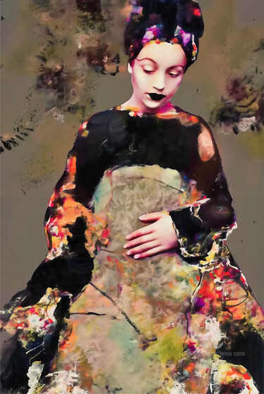 数字艺术 标题为“11- Lita Cabellut I…” 由Teresa Casas, 原创艺术品, AI生成的图像