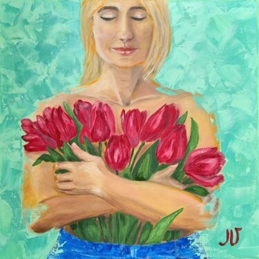 The Moment She Chose Herself Painting titled "The Moment She Chos…" by Julia Velyka, Original Artwork, Oil