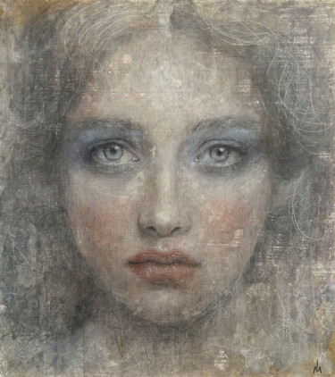 Dessin intitulée "Time traveler" par Margarita Ivanova, Œuvre d'art originale, Acrylique Monté sur Châssis en bois