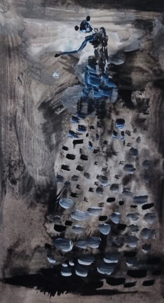 Schilderij getiteld "Happy circus of dea…" door Milto Sideris, Origineel Kunstwerk, Acryl