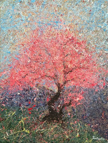 Картина под названием "Sakura" - María Ya, Подлинное произведение искусства, Акрил