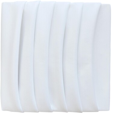 Minimalist white gypsum panel on wall Pittura intitolato "Minimalist white gy…" da Marina Lebedeva, Opera d'arte originale, Gesso Montato su Pannello di legno