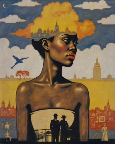 The Duality of Dreams and Reality Collages intitulée "The Duality of Drea…" par Jan Keteleer, Œuvre d'art originale, Collage numérique