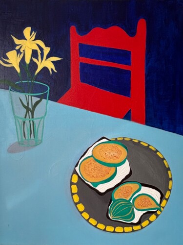绘画 标题为“Still life with figs” 由Elena Koroleva, 原创艺术品, 丙烯