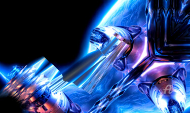 Digital Arts titled "Space 210" by Dejan Vucelic, Original Artwork, AI generated image