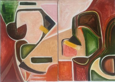 Malerei mit dem Titel "Curiosity" von Lena Lito, Original-Kunstwerk, Öl Auf Keilrahmen aus Holz montiert