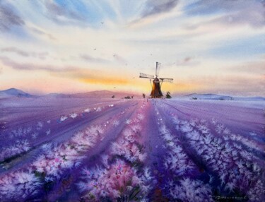 "Whispers of Provence" başlıklı Tablo Eugenia Gorbacheva tarafından, Orijinal sanat, Suluboya