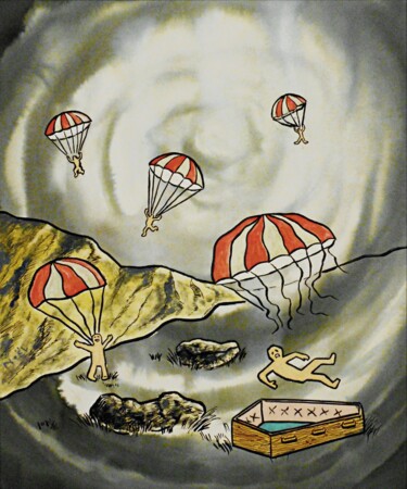 "The Certainty of De…" başlıklı Tablo Noël Van Hoof tarafından, Orijinal sanat, Suluboya