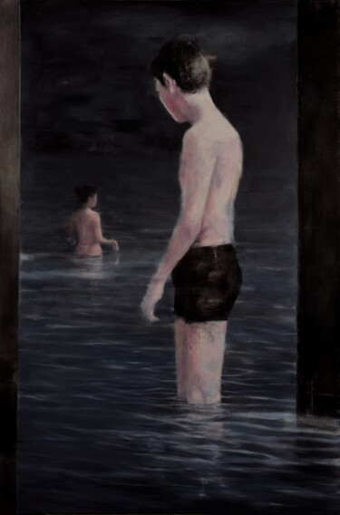 Peinture intitulée "Nocturne" par Wilfrid Moizan, Œuvre d'art originale, Huile Monté sur Châssis en bois