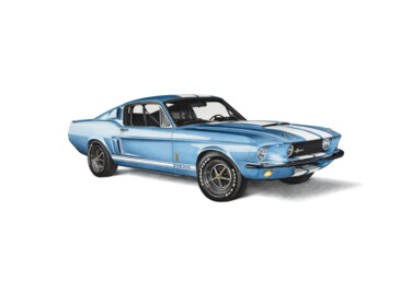 Drawing titled "Ford Mustang Shelby…" by Nicolas Schlosser, Original Artwork, Pencil