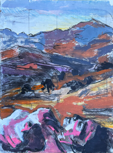 Schilderij getiteld "Pink Dream" door Darren Jekel, Origineel Kunstwerk, Gouache