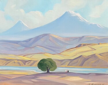At The Foot of Mount Ararat Schilderij getiteld "At The Foot of Moun…" door Samvel Atasunts, Origineel Kunstwerk, Olie