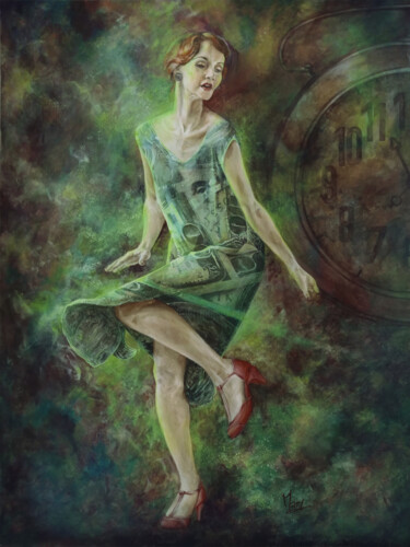Peinture intitulée "Lip... Dip... Paint…" par Mary Waltz, Œuvre d'art originale, Acrylique