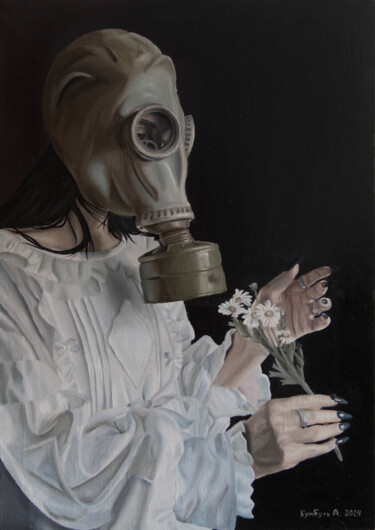 Schilderij getiteld "Allergy" door Artem Kumbula, Origineel Kunstwerk, Olie