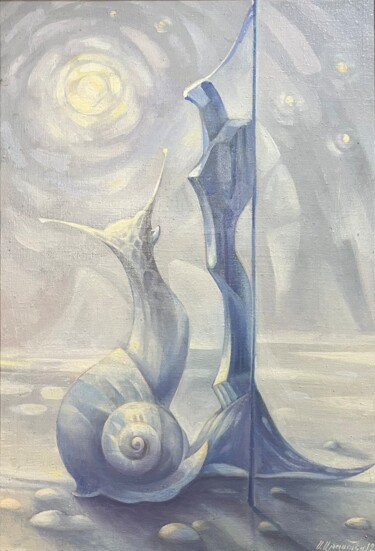 Moonlit Conversation 제목이 "Moonlit Conversation"인 미술작품 Samvel Atasunts로, 원작, 기름