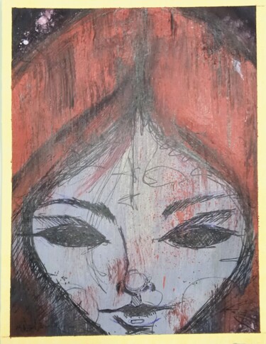 Tekening getiteld "redflag" door Neto Othen, Origineel Kunstwerk, Acryl