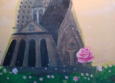Religion VS Gott (131) 「Religion VS Gott (1…」というタイトルの絵画 Johanna Schlößinによって, オリジナルのアートワーク, アクリル ウッドストレッチャーフレームにマウント