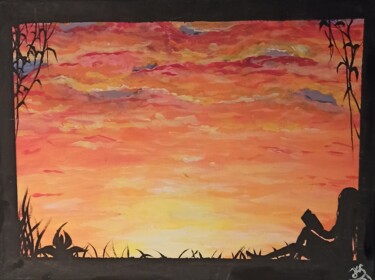 Der Himmel über den Zeilen (64) "Der Himmel über den…" başlıklı Tablo Johanna Schlößin tarafından, Orijinal sanat, Akrilik Ahşap Sedye çerçevesi üzerine mon…