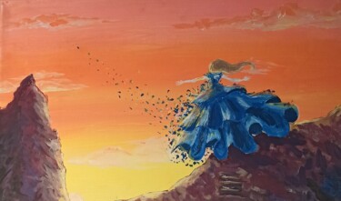 Und das Herz ging voran 绘画 标题为“Und das Herz ging v…” 由Johanna Schlößin, 原创艺术品, 丙烯 安装在木质担架架上