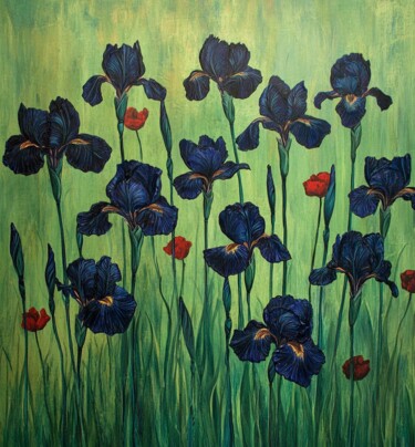 Digital Arts titled "Poppies" by Olga Poruchikova, Original Artwork, AI generated image
