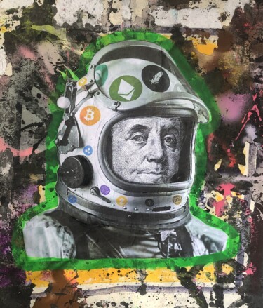 Crypto Benjamim Collages titled "Crypto Benjamim" by Cicero Spin, Original Artwork, Collages
