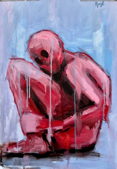 绘画 标题为“Fear” 由Anastasiya Krokhmal ( Art Kroha), 原创艺术品, 油