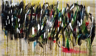 Malerei mit dem Titel "bow wow" von Olivia Appelius, Original-Kunstwerk, Acryl