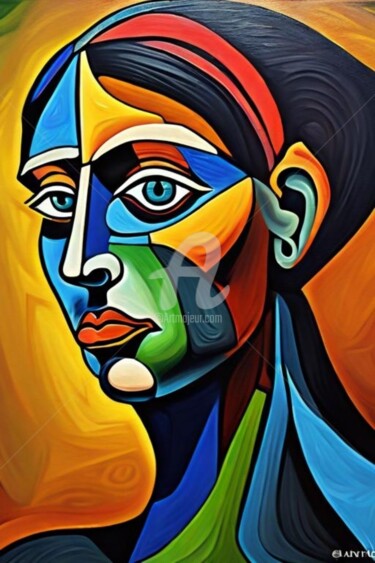 Pittura intitolato "Zenia ( Picasso pat…" da Georgii Stepanov, Opera d'arte originale, Olio