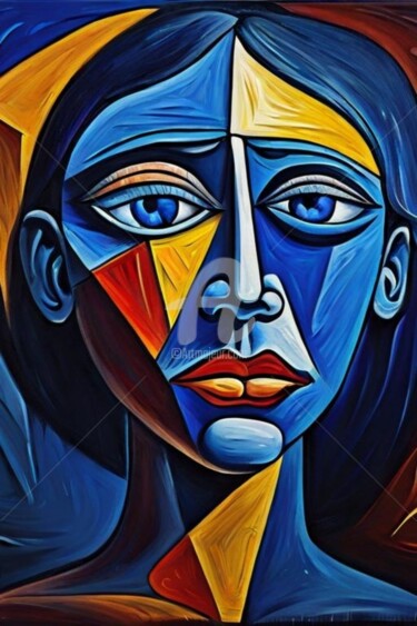 Pittura intitolato "Maria (Picasso path)" da Georgii Stepanov, Opera d'arte originale, Olio
