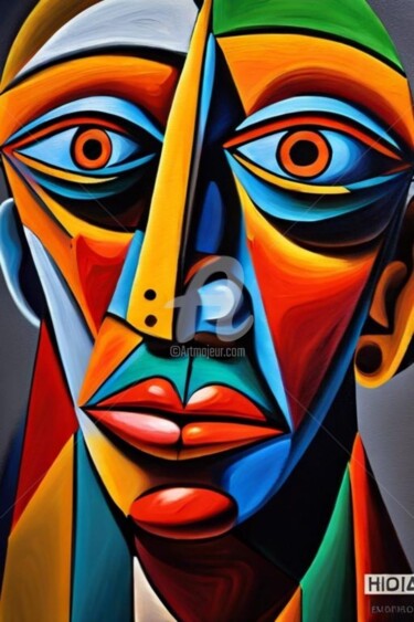 Ζωγραφική με τίτλο "Exotic (Picasso pat…" από Georgii Stepanov, Αυθεντικά έργα τέχνης, Λάδι