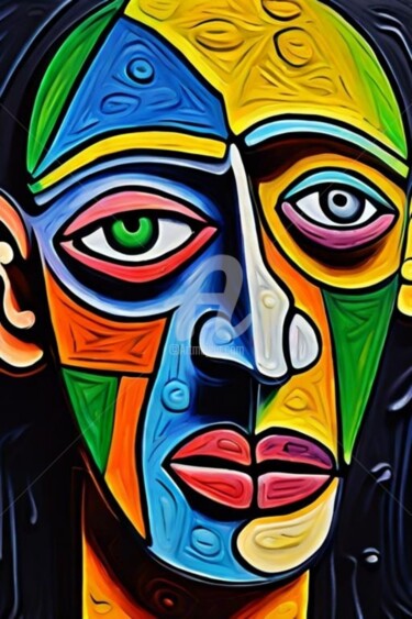 Ζωγραφική με τίτλο "Karabanda 7(Picasso…" από Georgii Stepanov, Αυθεντικά έργα τέχνης, Λάδι