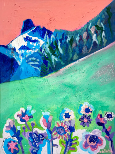 Hier beginnt das Morgen Peinture intitulée "Hier beginnt das Mo…" par Fredi Gertsch, Œuvre d'art originale, Acrylique Monté sur Châssis en bois