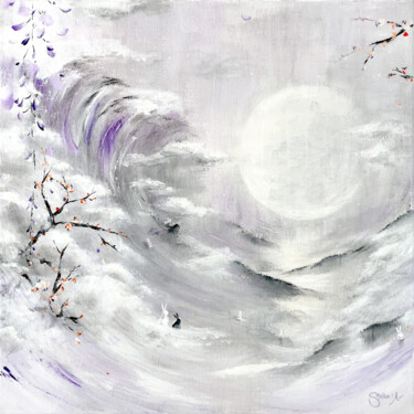 Elsewhen, Once Grey 「Elsewhen, Once Grey」というタイトルの絵画 Stella Albericoによって, オリジナルのアートワーク, アクリル ウッドストレッチャーフレームにマウント