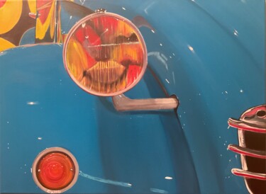 绘画 标题为“Citroën 2cv 6 deude…” 由Gilbert Duchamp, 原创艺术品, 丙烯