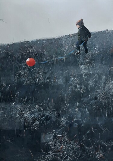 Disegno intitolato "Childhood memories" da Marzena Włodarczyk, Opera d'arte originale, Gouache