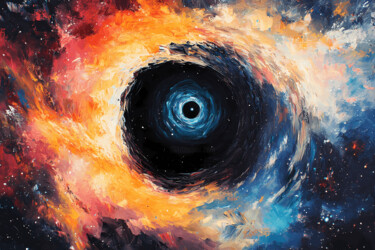 "Universe (black hol…" başlıklı Dijital Sanat Oksana Gorbatova tarafından, Orijinal sanat, AI tarafından oluşturulan görüntü