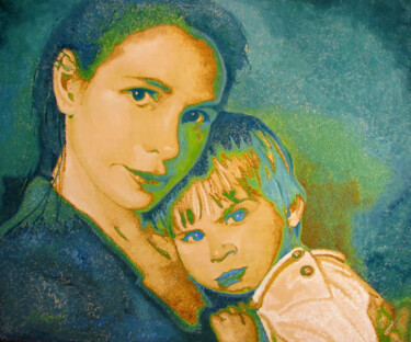 Pittura intitolato "Loved ones" da Anatoly Varvarov, Opera d'arte originale, Olio Montato su Telaio per barella in legno
