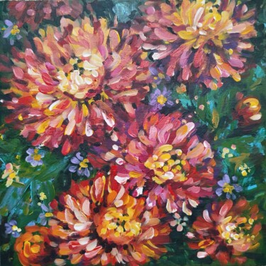 Pittura intitolato "Конец июля" da Vitalina Kineva, Opera d'arte originale, Acrilico