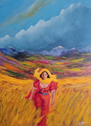 Painting titled "Wind over the Andes" by Vitalii Bondarenko (ViBond), Original Artwork, Oil